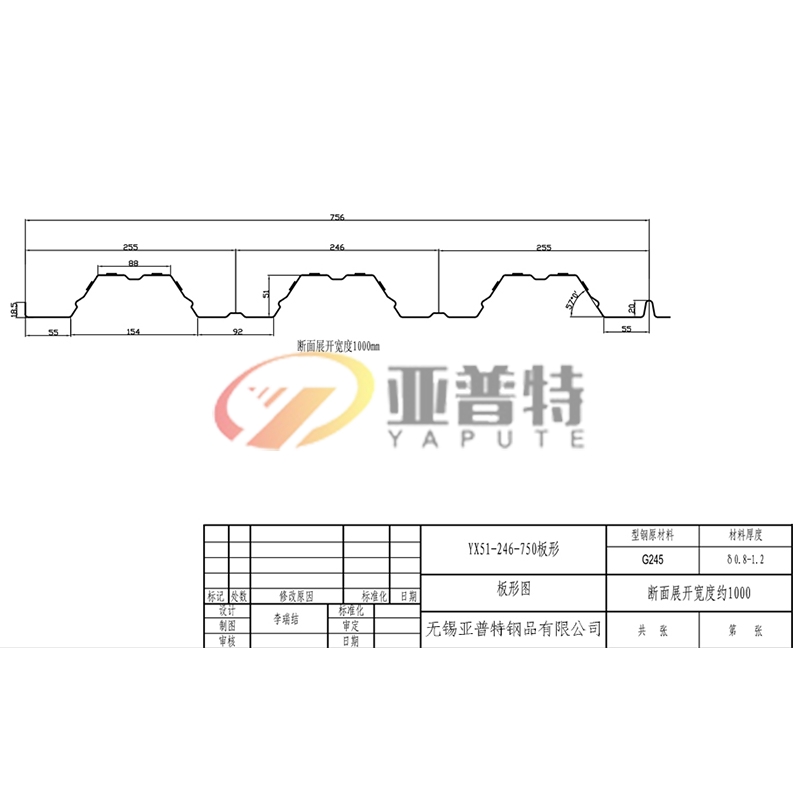 YX51-246-750板形
