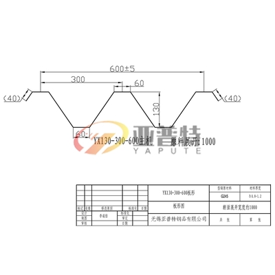 YX130-300-600板形